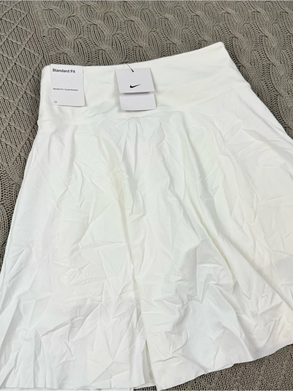 Nike White Pleated Golf/Tennis Skort with Black Swoosh XS - Picture 12 of 13